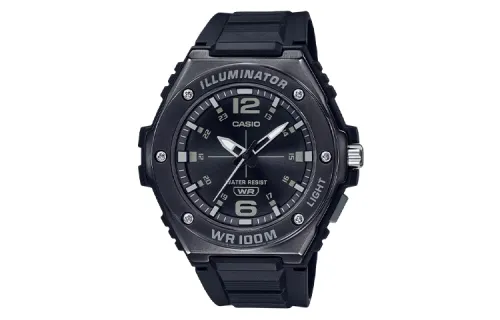 CASIO Quartz Movement Resin Strap Watch Men's Watches Black Dial