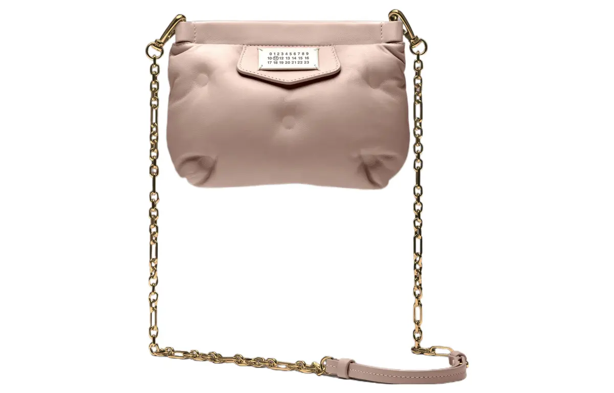 Maison Margiela Sheepskin With Cow Leather Shoulder Bag, Crossbody Bag Mini Women's Pink