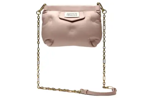 Maison Margiela Sheepskin With Cow Leather Shoulder Bag, Crossbody Bag Mini Women's Pink