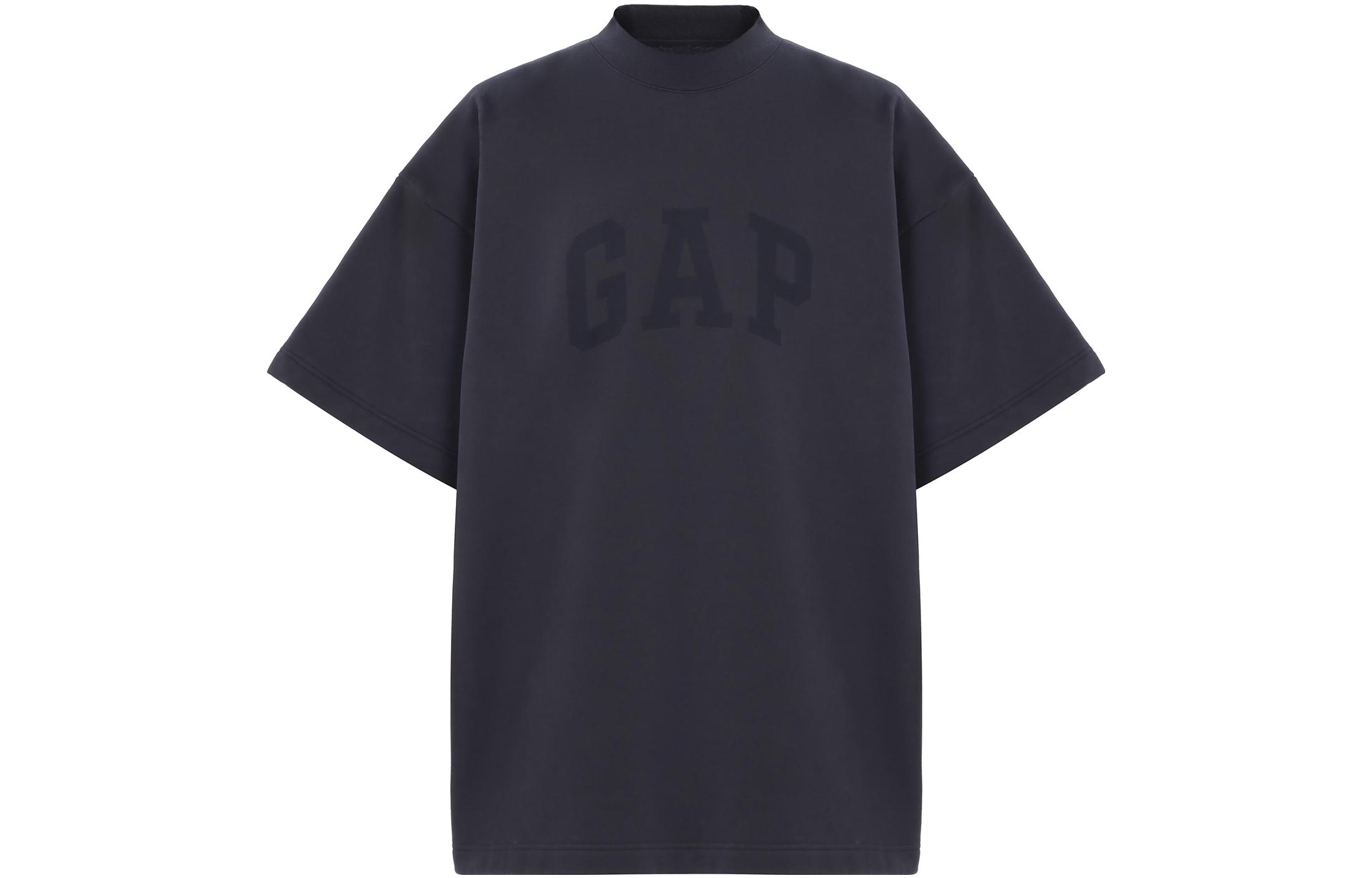 Футболка Yeezy YEEZY × Gap x Balenciaga Dove Padded Heavy Fleece Tee T (черная)