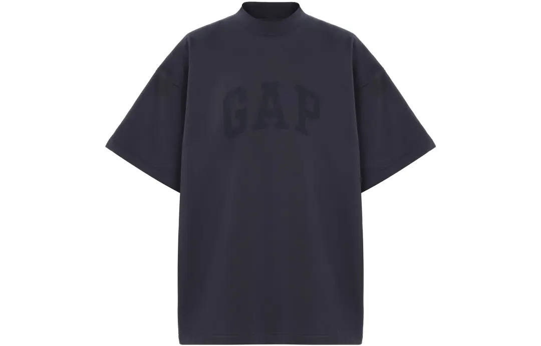 YEEZY x Gap X Balenciaga Dove Padded Heavy Fleece Tee Fleece Lined Letter Print Crew Neck Short Sleeved T Shirt Unisex