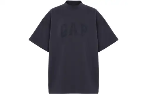 YEEZY x Gap X Balenciaga Dove Padded Heavy Fleece Tee Fleece Lined Letter Print Crew Neck Short Sleeved T Shirt Unisex