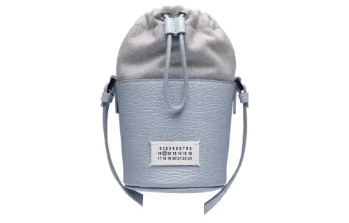 Maison Margiela 5AC Cow Leather Bucket Bag, Shoulder Bag, Crossbody Bag Mini Women's Light Blue