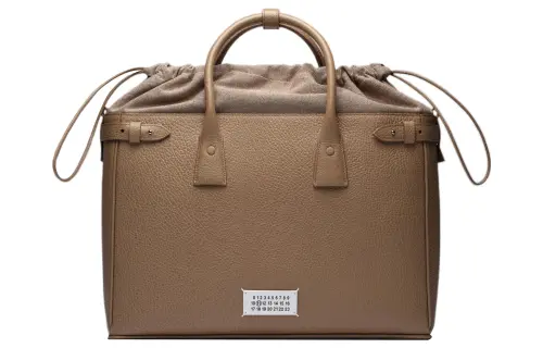 Maison Margiela 5AC Calfskin Shoulder Bag, Crossbody Bag, Handbag Unisex Light Brown