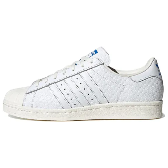 Adidas Originals Superstar 82 Debossed Geometric Print White Blue