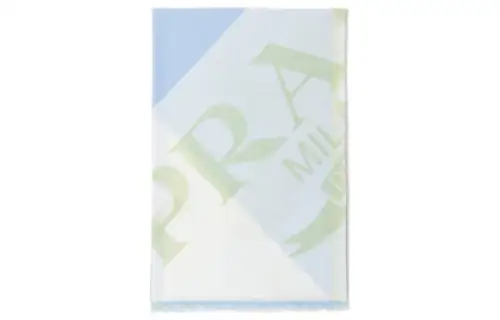 PRADA Knit Scarves Women's Sky Blue/Green