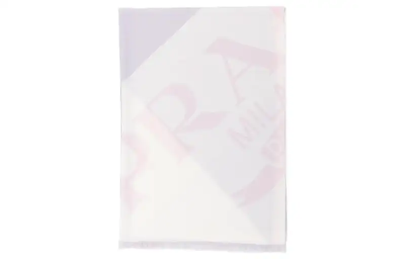 PRADA Knit Scarves Women's Ecru/Light Purple