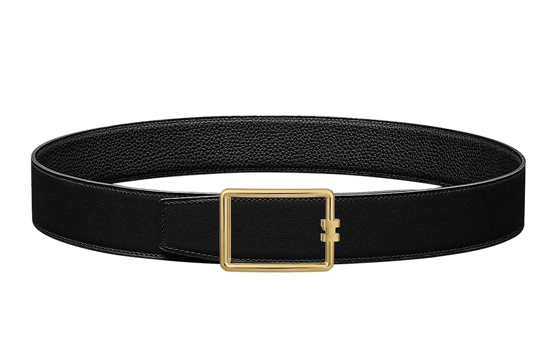 Мужской ремень Hermes Togo Belt (черный)