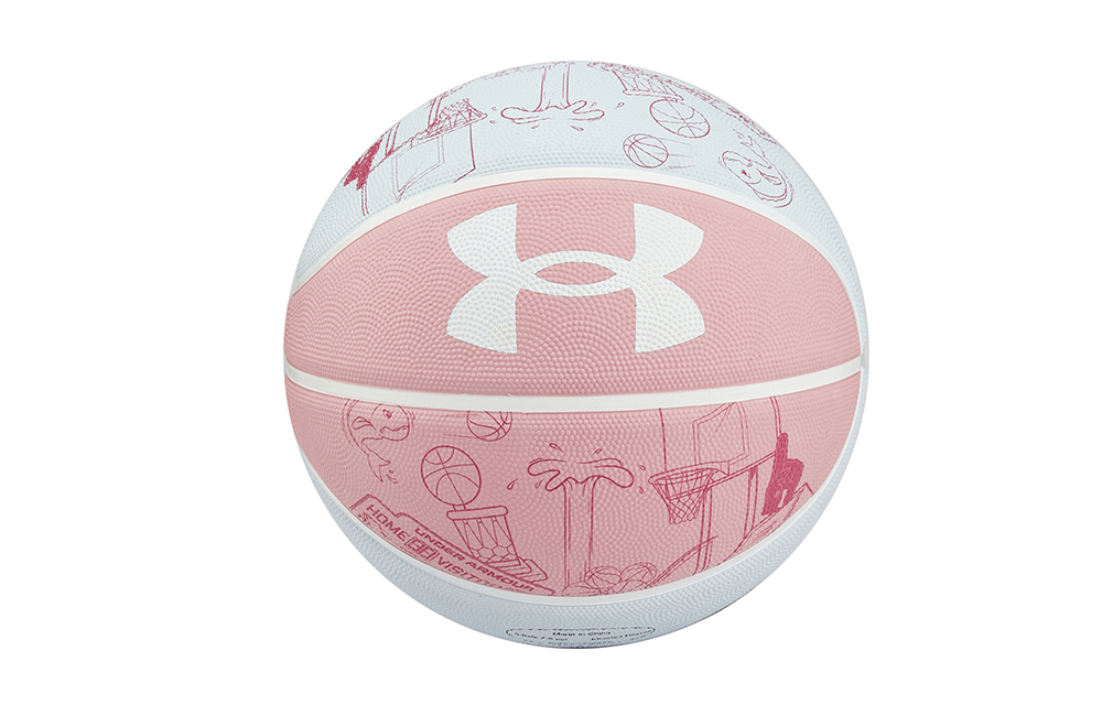 Under Armour China Mainland Version Rubber Basketball Fresh Pink Size 7 Training Competition Unisex