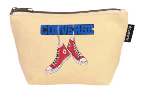 Converse Canvas With Cotton Fabric Canvas Bag Clutch Unisex Beige Yellow