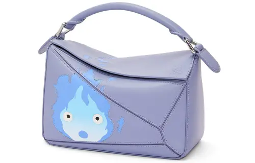 LOEWE Ha's Mobile Castle Puzzle Satin Cow Leather Shoulder Bag, Crossbody Bag, Handbag Small Women's Purple