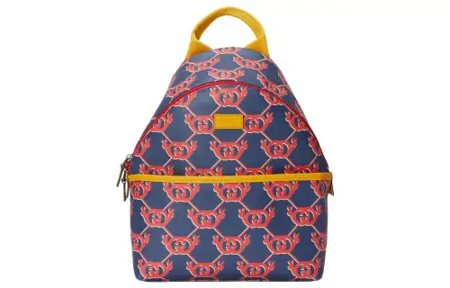 GUCCI Canvas Backpack Kids' Blue & Yellow
