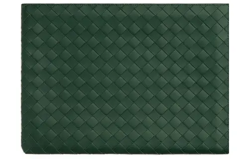 Bottega Veneta Cow Leather Clutch Men's Rain Tree Green & Sage Green