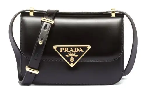 PRADA Leather Crossbody Bag, Shoulder Bag Women's Black