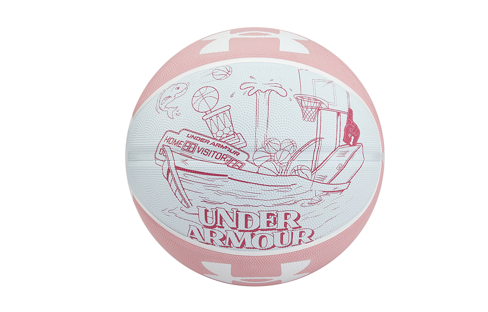 Under Armour China Mainland Version Rubber Basketball Fresh Pink Size 7 Training Competition Unisex