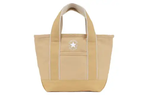 Converse Canvas With Cotton Tote Bag, Shopping Bag, Canvas Bag, Handbag Mini Unisex Beige Yellow