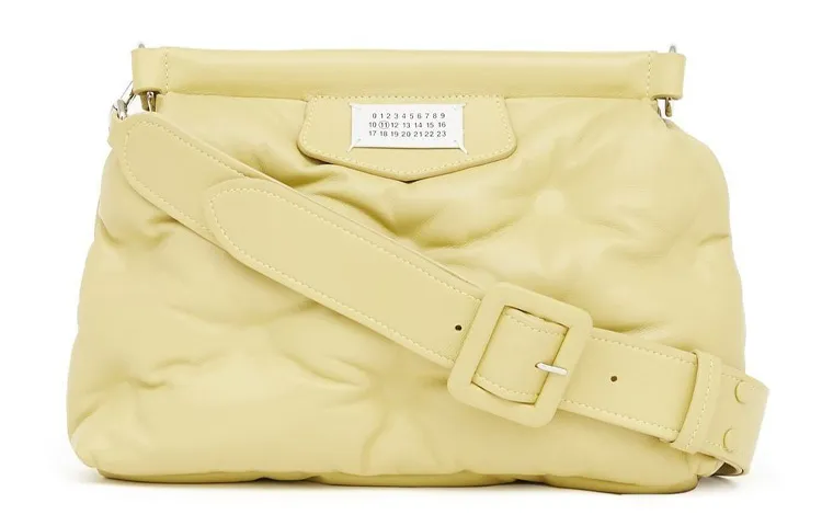 Maison Margiela Lambskin With Calfskin Trim Crossbody Bag, Shoulder Bag Men's Yellow