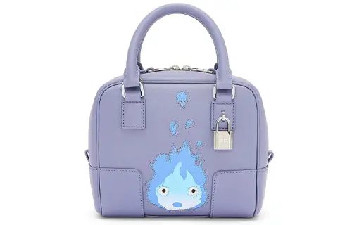 LOEWE Ha's Mobile Castle Amazona Nappa Cow Leather Handbag, Shoulder Bag, Crossbody Bag Women's Purple