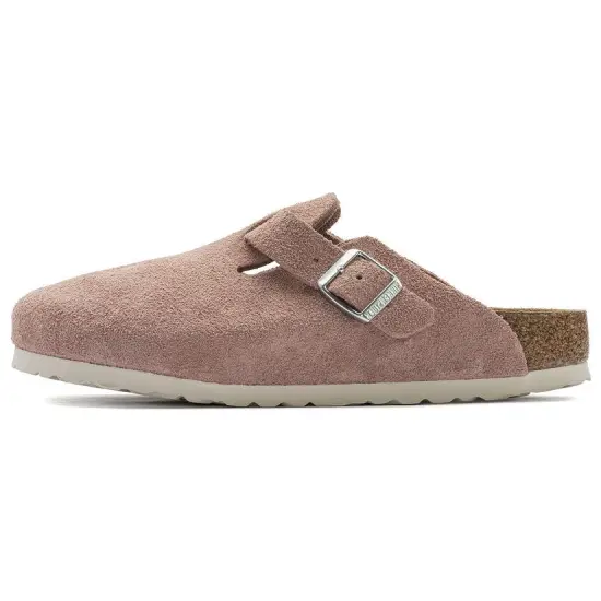 Birkenstock Boston Soft Footbed Suede Pink Clay