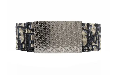 DIOR Oblique Jacquard Grained Calfskin Belt