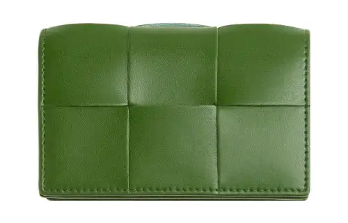Bottega Veneta Cow Leather Card Holder Men's Avocado Green