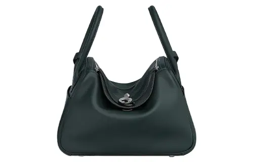 HERMES Lindy Swift Calfskin Handbag 26 Women's V0 Vert Rousseau Green