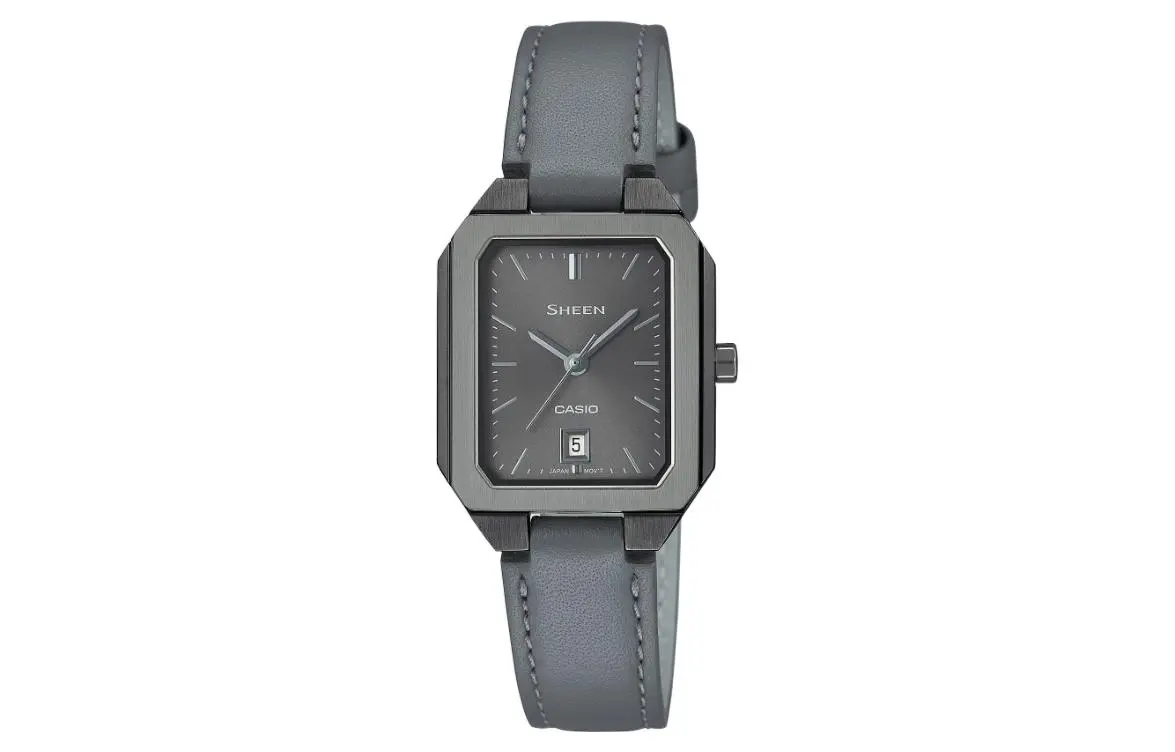 CASIO ['50', 149262]m Waterproof Quartz Movement Genuine Leather Strap Watch Women's Watch Gray Dial