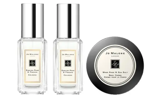 Eau de cologne, perfume sample, floral set, gun grip, sea salt, body milk, cream, Great Britain, 9 ml, 15 ml