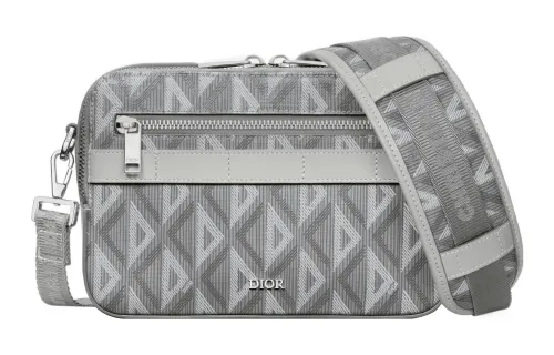 DIOR Canvas Messenger Bag, Shoulder Bag, Crossbody Bag Men's Gray