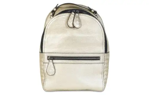 Bottega Veneta Leather Backpack Women's Gold