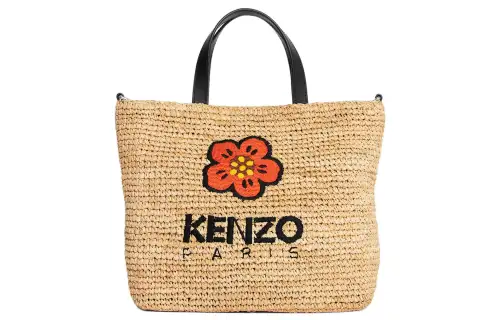 KENZO Flower Embroidered Tote Bag