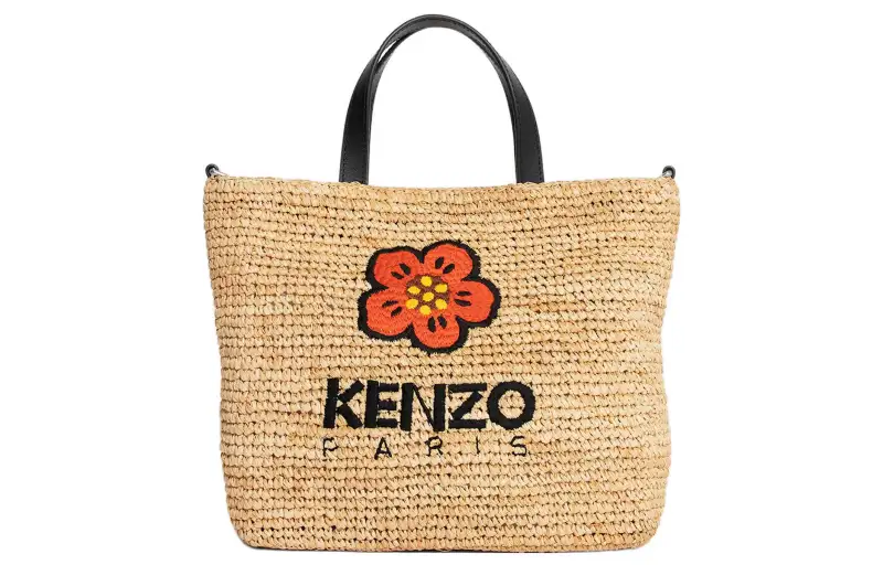 KENZO Flower Embroidered Tote Bag