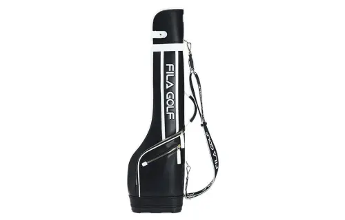 FILA Polyurethane Golf Bag, Club Bag, Equipment Bag, Shoulder Bag, Crossbody Bag Regular Women's Black