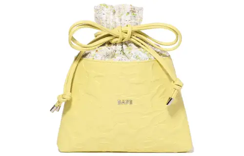 A BATHING APE Polyurethane Handbag Regular Women's Yellow