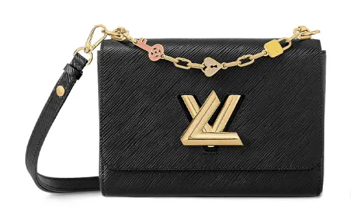 LOUIS VUITTON Twist Epi Grain Leather Crossbody Bag, Shoulder Bag Women's Black