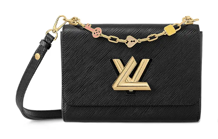 LOUIS VUITTON Twist Epi Grain Leather Crossbody Bag, Shoulder Bag Women's Black