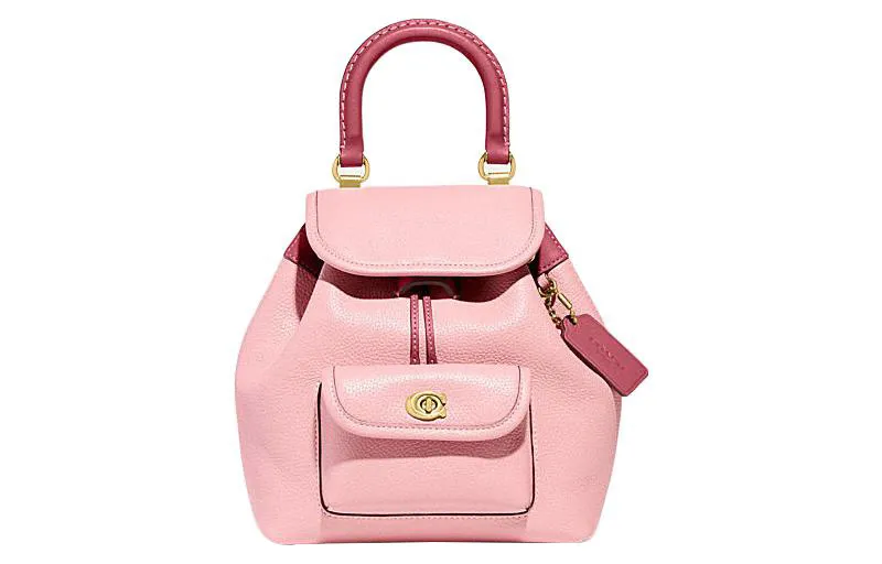 COACH Cow Leather Backpack Medium Women's Pink