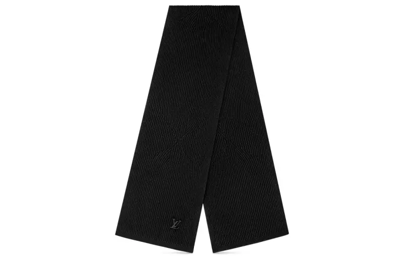 LOUIS VUITTON Knit Scarves Men's Black