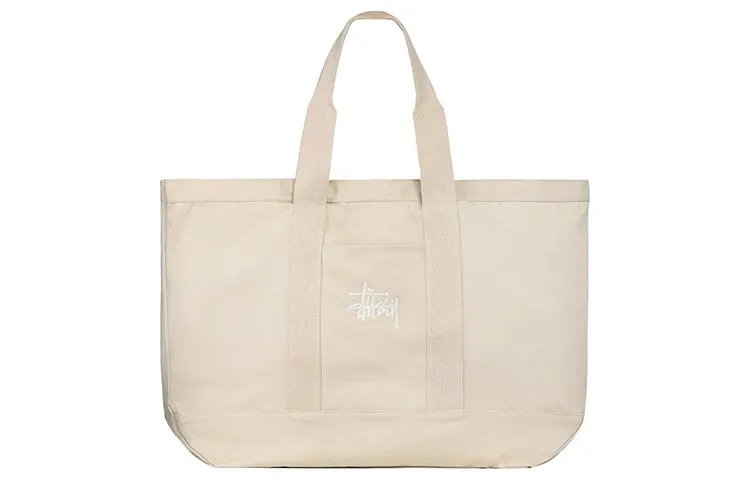 Stussy Canvas Extra Large Tote Bag Natural