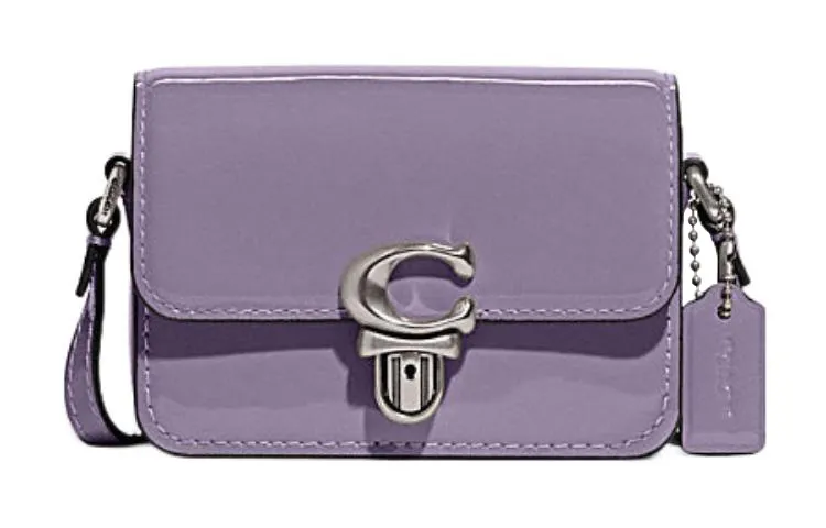 COACH Studio Cow Leather Crossbody Bags Mini Women's Purple