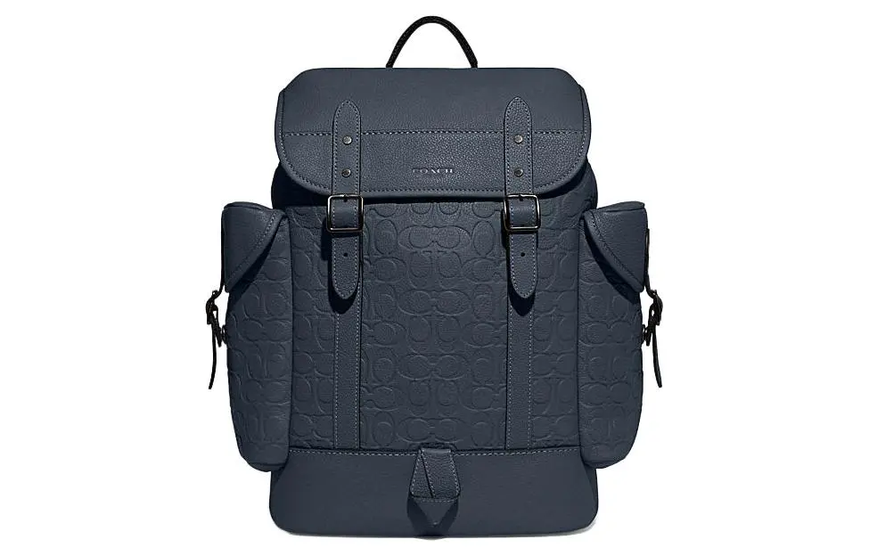 COACH Hitch Cow Leather Backpack Large Women's Denim
