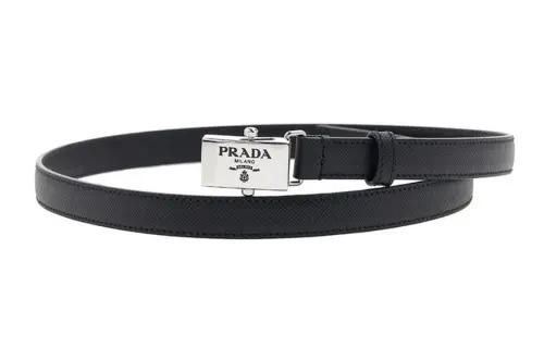 PRADA Fashion Minimalist Style Casual Smooth Buckle Men's Width 1.5cm