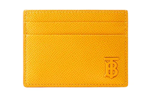 Burberry Calfskin Card Holder Men's Mango Multicolor