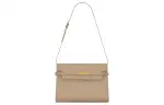 SAINT LAURENT Cow Leather Crossbody Bag, Shoulder Bag Women's Milk Tea Beige Gray