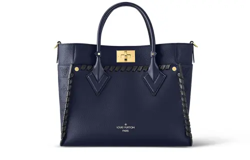 LOUIS VUITTON On My Side Calfskin With Perforated Calfskin Shoulder Bag, Crossbody Bag, Handbag Medium Women's