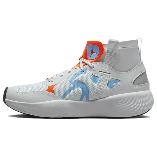 Jordan Delta 3 Mid Pure Platinum Chambray Total Orange