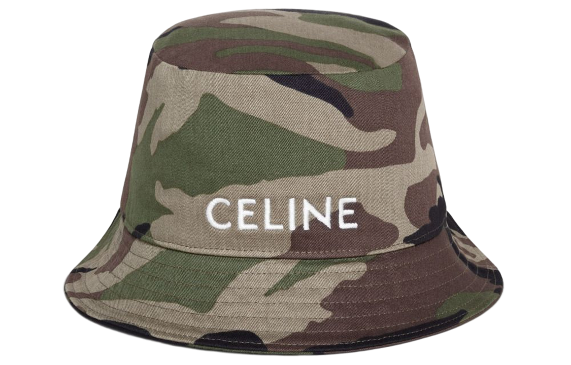 CELINE Bucket Hats Men's Khaki Army Green