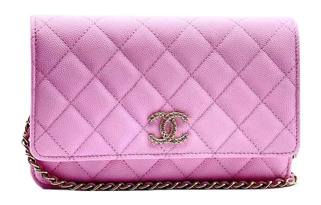 Женская сумка Chanel WOC (розовая)