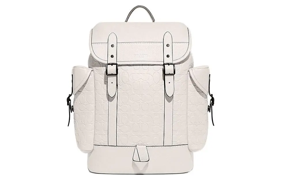 COACH Hitch Cow Leather Backpack Large Women's White