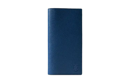Burberry Calfskin Wallet Men's Dark Marine Blue